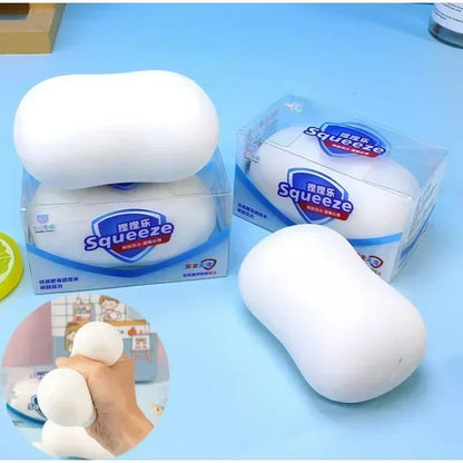 **ASMR Crunchy Soap Ball Squishy Stress Ball Filled Soft Squeeze Fidget Toy Anti-Stress Anxiety Relief Hand Decompression Toy