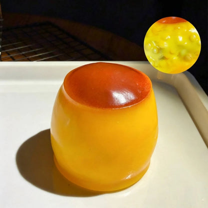 Caramel Pudding Crunchy Moldable Stress Ball Fidget Toy Crispy Squeeze Ball Round Blocks Filled ASMR Anti Stress Toys for Adults
