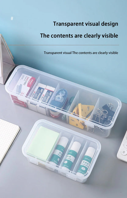 Transparent Data Cable Organizer Case Classification Dustproof Card Organizer Lid Clutter Collection Box for Office Home New