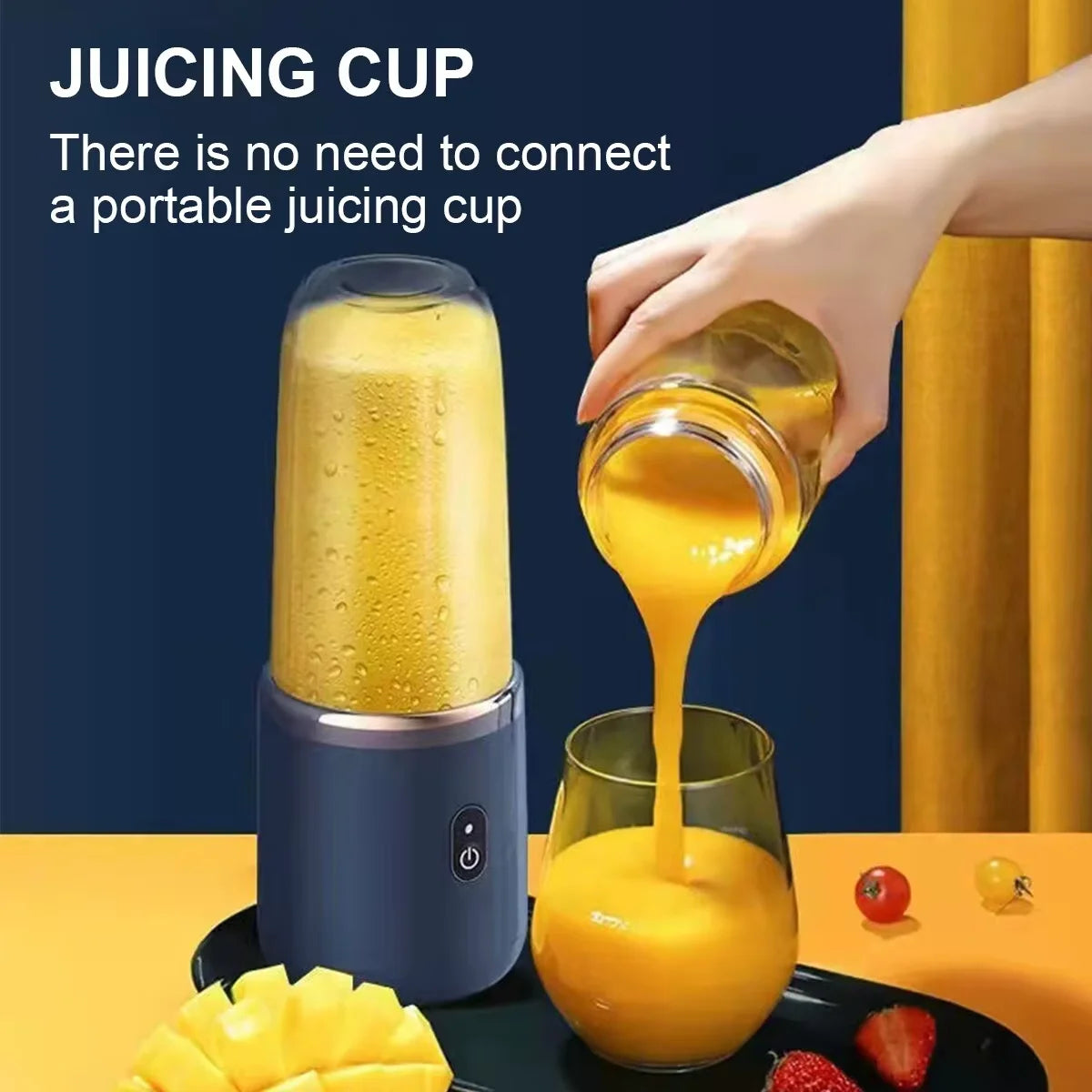 USB Personal Mini Juicer Cup Handheld Travel Blender Portable Single Double Cup for Water Bottles