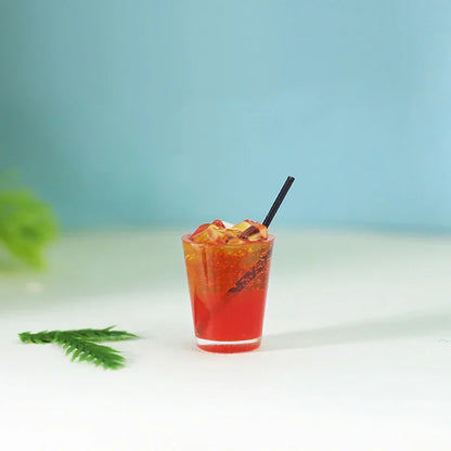 Miniature Toy Cocktail Drinks Doll Toys Dollhouse Accessories Miniature Items Fit for 1:6/1:12 Doll House Kitchen Ornaments