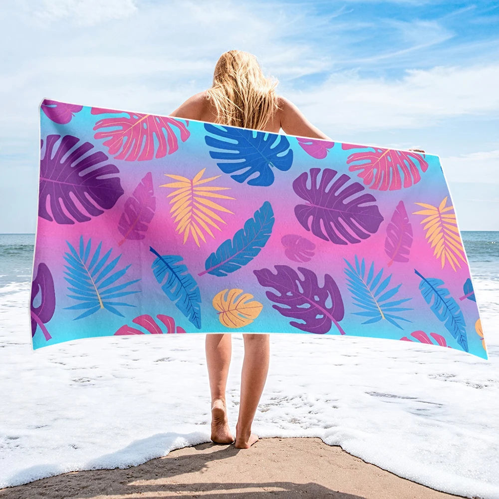 1pc Boho Mandala & Tropical Floral Print Extra Large Quick Dry Beach Towels Perfect choice for beach vacation party gifts