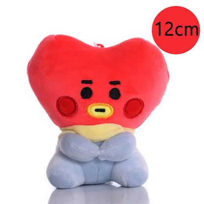 New BTed 21Plush Toys Kawaii Mini Keychain Anime Pendant Ornament for Kids 12-22cm Bt Peripherals Soft Stuffed Animals Doll Gift