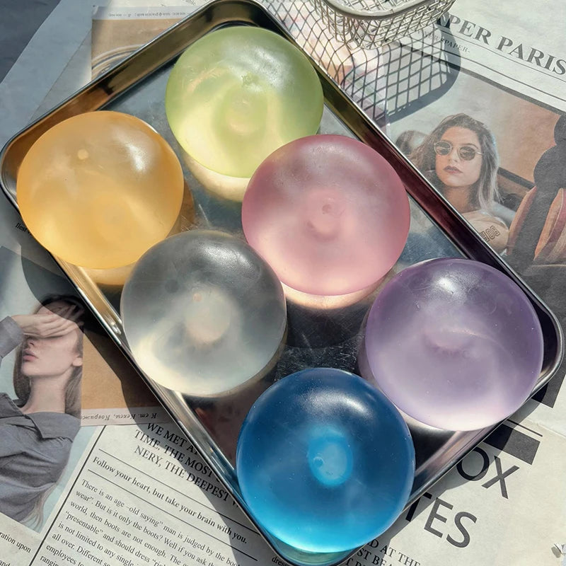 6cm Coconut Oil Stress Ball Shapeable Squeeze Ball Non-Bounce Fidget Toy ASMR Sensory Anti-Stress Festival Gift