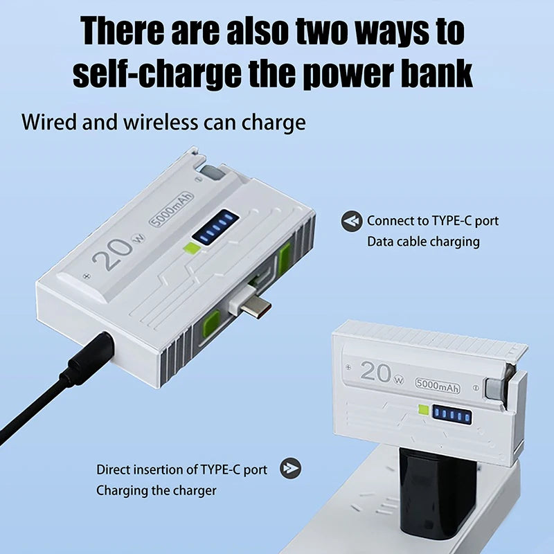 20W DIY Power Bank Box 21700 Universal Battery Charger Case Type-C Fast Charging For Mobile Phone Not Including Batteries
