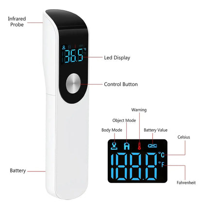 Medical Temperature Infrared Thermometer Forehead Digital Non-contact Thermomete or Finger Blood oxygen saturation Oximeter LED