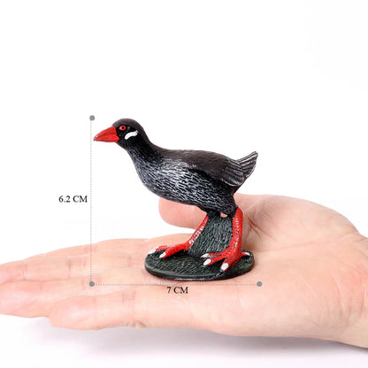 Hand Painted Simulation Bird Model Figures Toucan Peacock Owl Flamingo, Early Cognition Toy Cake Decoration For Children