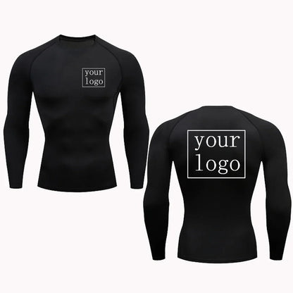 Your Design Logo Top Men Women Print Original Design Tshirts Jogging Workout Gym Quick Dry  New Custom Compression T Shirt