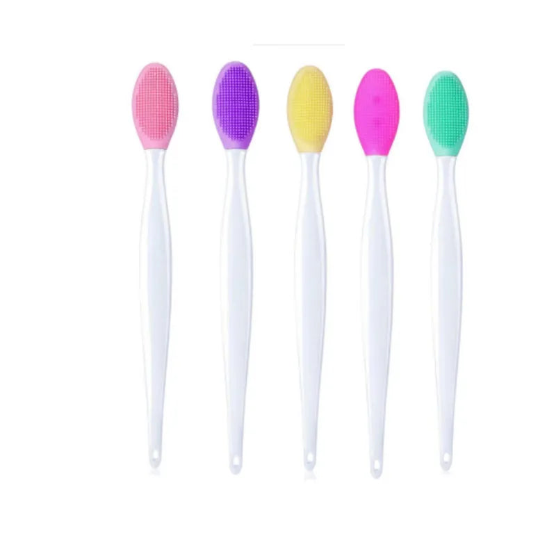 1-20pcs Beauty Skin Care Wash Face Silicone Brush Exfoliating Nose Clean Blackhead Removal Brushes Tools With Replacement Head