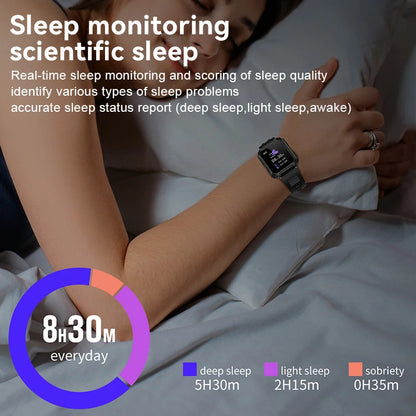 LIGE 2026 Zewnętrzny Smartwatch Męski 2.01" Ekran IP68 Wodoodporne Zegarki Wytrzymały Wojskowy Bluetooth Połączenia Smartwatch dla Androida i iOS