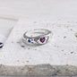 PANJBJ 925 Sterling Silver Lotus Ring For Women Retro TextureJewelry Irregular Creativity Adjustable Jewelry Party Gift Dropship