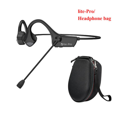 Open Ear Bone Conduction Headphones with dual microphone Wireless Bluetooth Headphone with Mic Headset for work/business/Cycling
