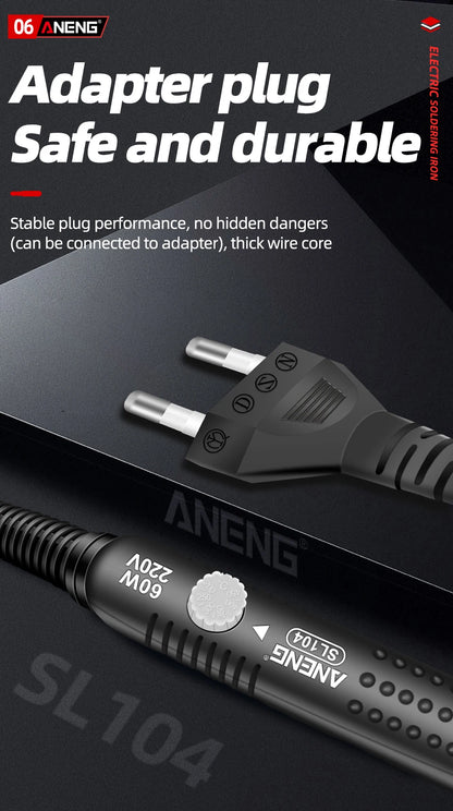 Digital Display Electric Soldering Iron ANENG SL105 Adjustable Temperature EU/220V US/110V Portable Kit Weld Solder Repair Tools
