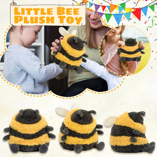 Cute Sha Bee Plush Toys Pendant Stuffed Cai Bee Plush Super Soft Honey Jar Plush Doll Bed Sleep Pillow Birthday Gifts for Kids