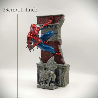 29cm 11.4 inch Anime Spider-Man Action Figures Pvc Statue Desktop Ornamen Collection Statue Model Decoration Room Toys Gifts