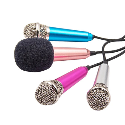 New 3.5mm Portable Stereo Studio Mic KTV Karaoke Mini Microphone For Smart Phone Laptop PC Desktop Handheld Audio Microphone