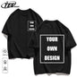 Men's Personalized T-shirt 100%Cotton Tee Custom Shirt Make Your Design Logo Text Men Women Design Your Gift Couple Tshirt