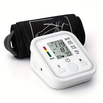 Blood Pressure Monitor Upper Arm Automatic BP Cuff Machine with LED Display for Home Use Health Care