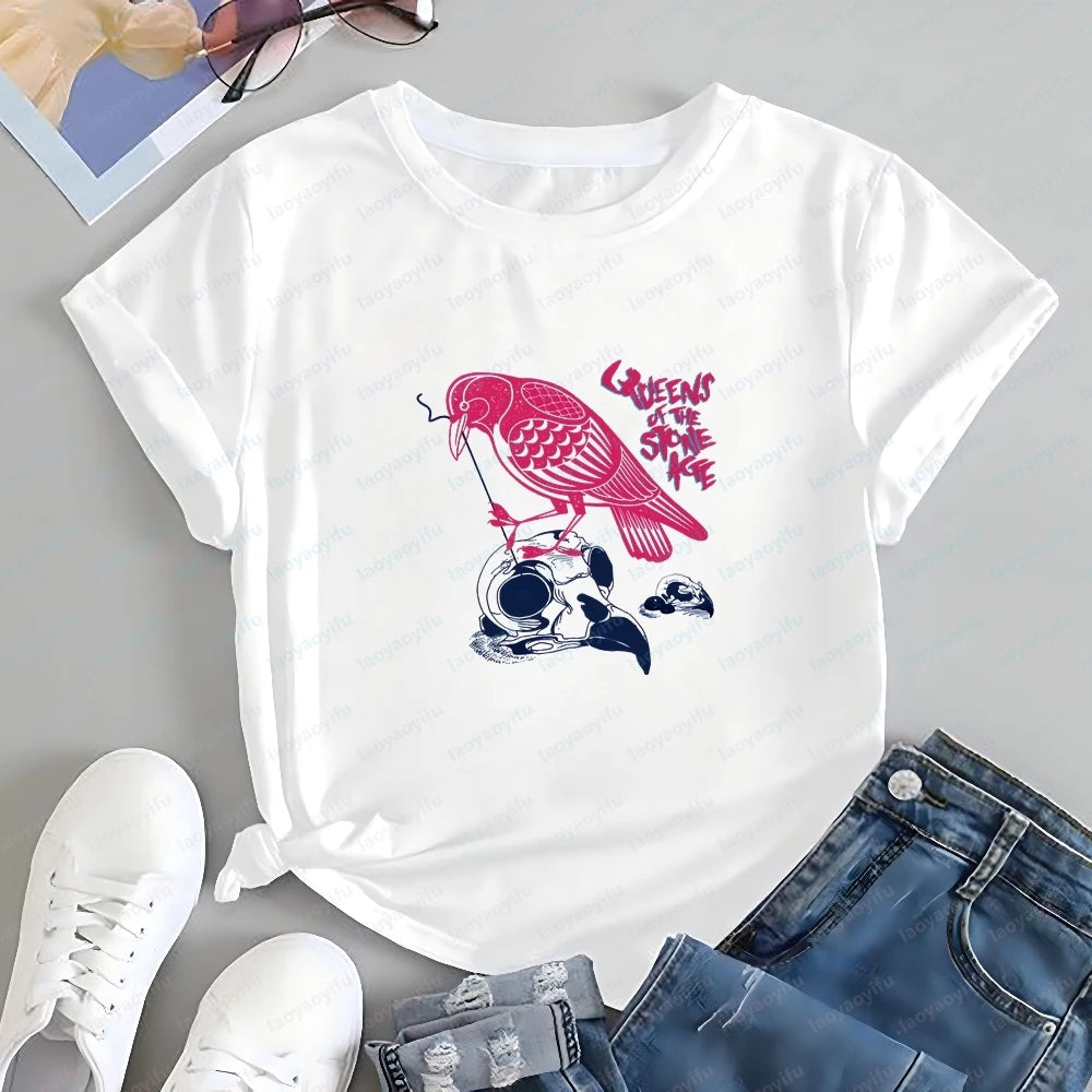Men's T-shirts and Tank Tops - Queens of The Stone Age Summer Short-Sleeved Men's and Women's Comfortable T-Shirts