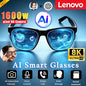 Lenovo Smart AI Glasses 8K 1600W Camera Record Bluetooth Calling Music Player Sunglasses Color Change AI Translation Glasses Men