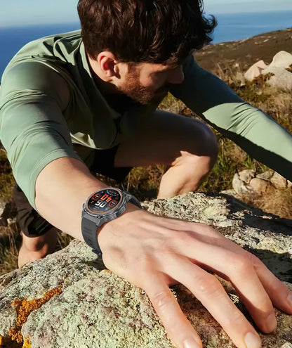 LIGE 2026 Nowy Zewnętrzny Wojskowy Zegarek Smartwatch z Baterią 400 mAh, Wodoodporność 5ATM, Latarka, Monitor Tętna, Tracker Sportowy dla Mężczyzn