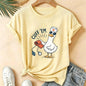 Women Funny Cuff 'Em Duck Nurse T‑Shirt Cute Cartoon Duck Blood Pressure Print Short Sleeve Tops Nurse Appreciation Gift Tees