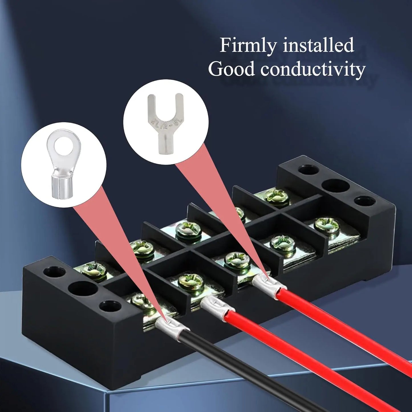 O/Y Type Copper Ring Fork Terminals Kit Insulation Cold-Pressed Terminal Electrical Brass Cable Wire Connector Crimp Spade Clip