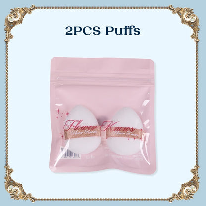 Flower Knows Mini Finger Powder Puff  For Eye & Corner Super Soft Sponge Cotton Blender Foundation Mix 2 Pc/Pack Makeup