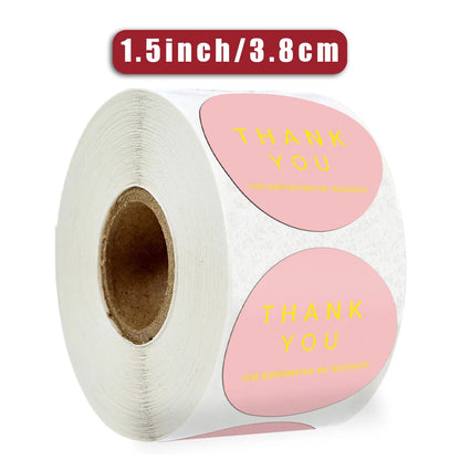 500pcs 1.5 Inch "Thank You For Your Order" Kraft Paper Sticker  Envelope Seal Label For DIY Biscuit / Candy Packaging Sticker