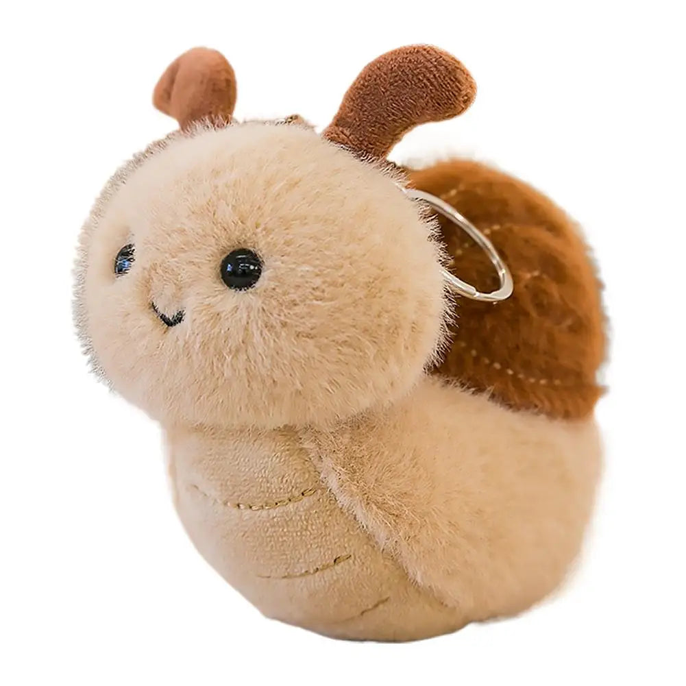 Small Insect Plush Pendant Keychain Animal Plush Toy Doll Keychain Creative Stuffed Doll Bag Pendant Cute Snail Bee Keyring