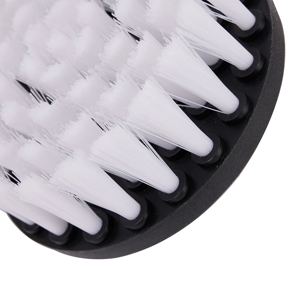 1pc Soft Drill Brush Attachment 4inch For Cleaning Carpet & Leather And Upholstery Glass Car Tires Electric Scrubber Drill