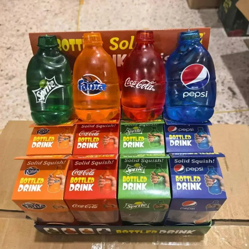 Soft NeeDoh Nice Cube Soda Bottle Ice Cube Squeeze Toy Sensory Stress Relief Anti Anxiety Fidget Toy Gift