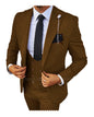 Solid Men's 3 Piece Suit Slim Fit Men Tuxedo Suit Party Wedding Prom Business One Button Peak Lapel Blazer Jacket Vest Pants Set