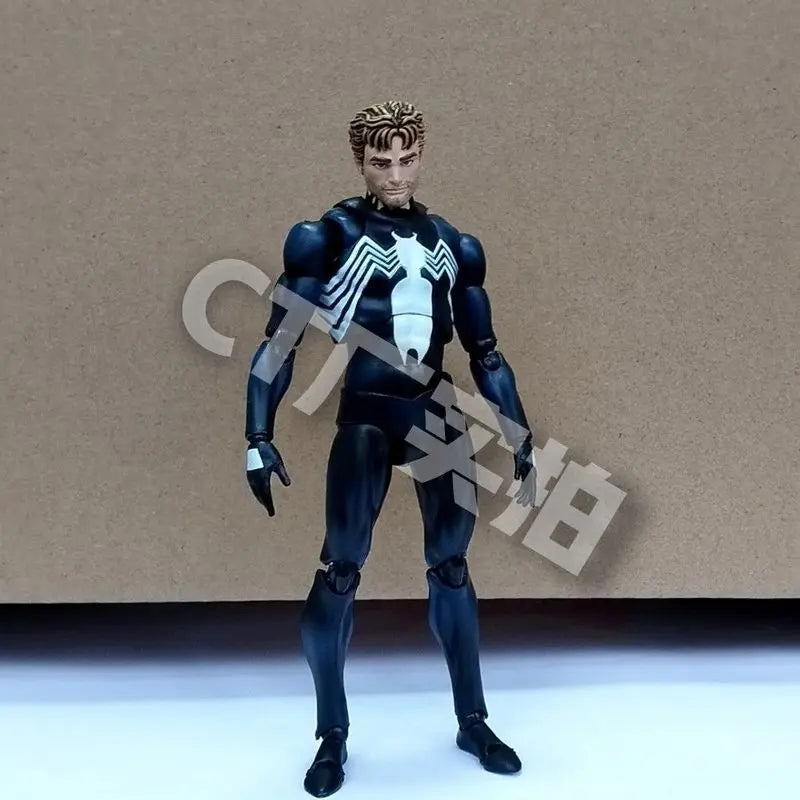 In Stock Ct Toys Spiderman Figure Mafex 147 Symbiotic Black Suit Venom The Amazing Spider-man Anime Action Figure Gifts Toys