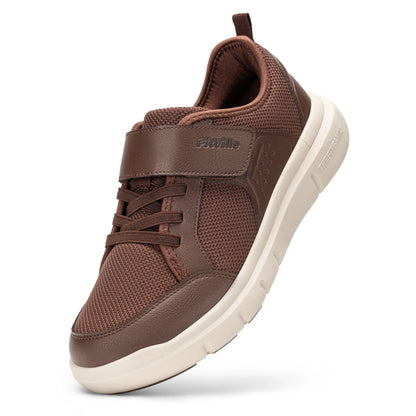 FitVille Wide Toe Box Diabetic Walking Shoes For Men Lightweight Non-Slip Breathable Casual Shoe For Swollen Feet Outdoor
