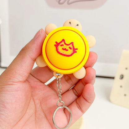 Turtle Keycap Keychain Cartoon Animals Keyboard Clicker Fidgets Click Anti-stress Pendant Charms Keyrings Birthday Gifts 키캡