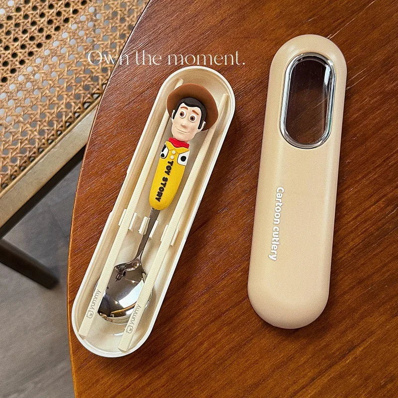Toy Story 5 Spoon Fork Cutlery Set Woody Buzz Lightyear Jessie Forky Alien Cartoon Character Birthday Christmas Gift For Fans