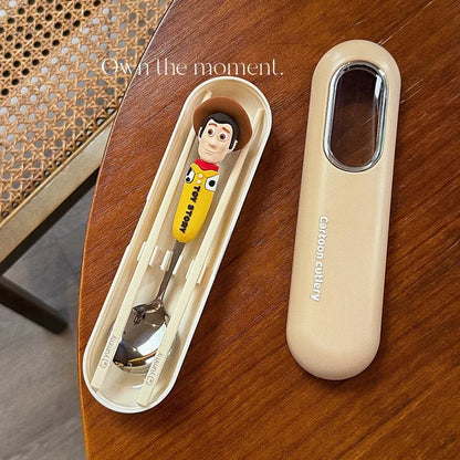 Toy Story 5 Spoon Fork Cutlery Set Woody Buzz Lightyear Jessie Forky Alien Cartoon Character Birthday Christmas Gift For Fans