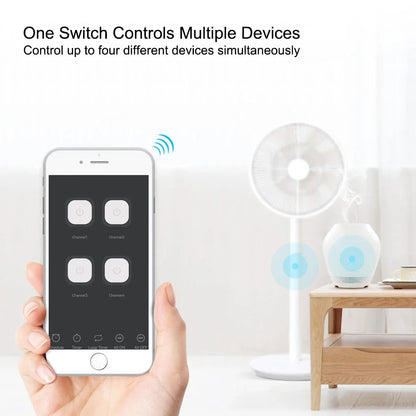 Tuya / Ewelink 4CH WiFi / Zigbee Smart Relay Switch Module 4 Channel AC DC 7-32V 85-250V RF433 Receiver for Alexa Google Home