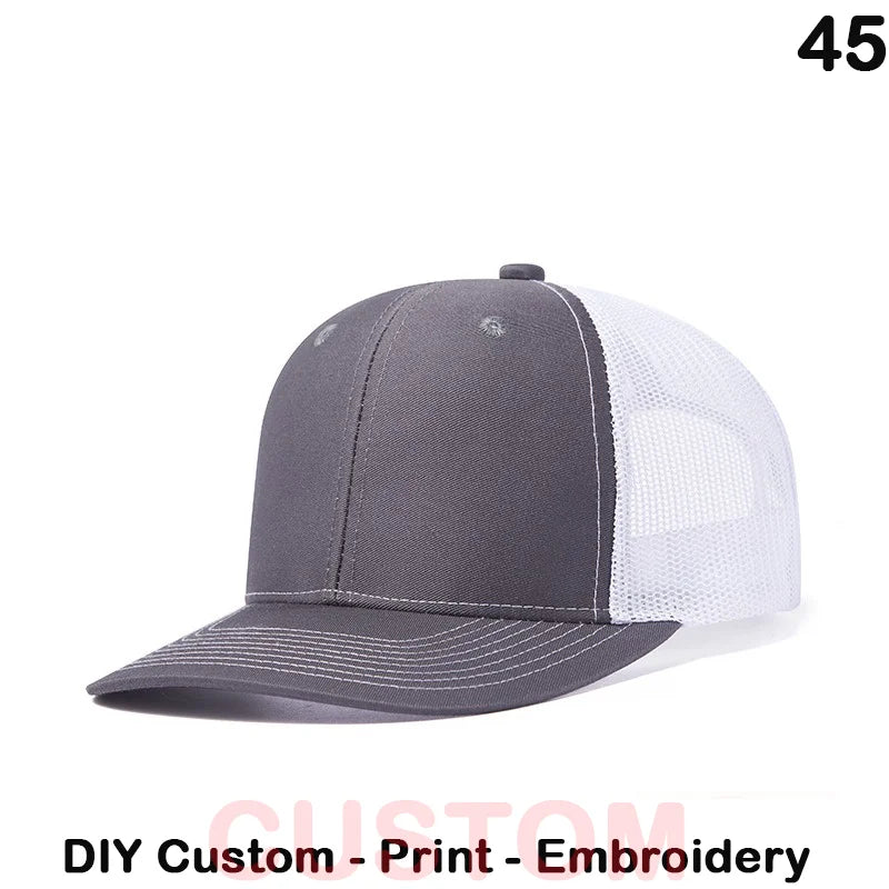 Fedoryn Custom Embroidery Baseball Cap for Men and Women DIY Design Mesh Cap LOGO Print Hat Quality Truck Hat Wholesale Unisex