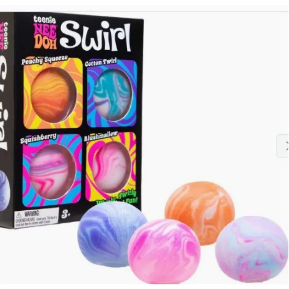 New 4-piece Swill NeeDoh Youth Pressure Ball Super Soft Plastic Sensory Toy Adult Office Stress Relief Toy Gifts