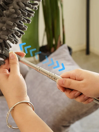 Chenille Duster Retractable High Altitude Cleaning Brush Flexible Ceiling Fan Dust Remover for Home Wall Roof Household Cleaning
