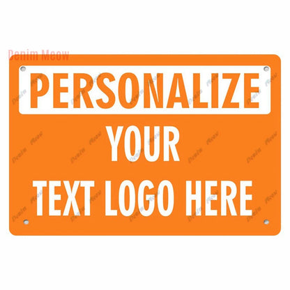 Customize Your Logo Metal Tin Sign, Personalize Your Text Here Wall Decor, Tin Sign, Home Decor, Plaques Art Poster, WYD12