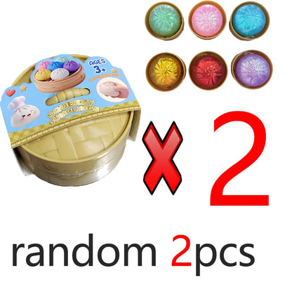 Glitter dumpling squishies Glitter Dumpling Squishy with Box Dumplings Sensory Dumpling Pressure Toy for Stress Relief