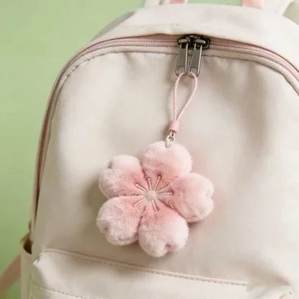2026 New Sakura Series Healing Plush Doll Pendant Keychain Cute Girl Gift for Girlfriend Bag Decoration