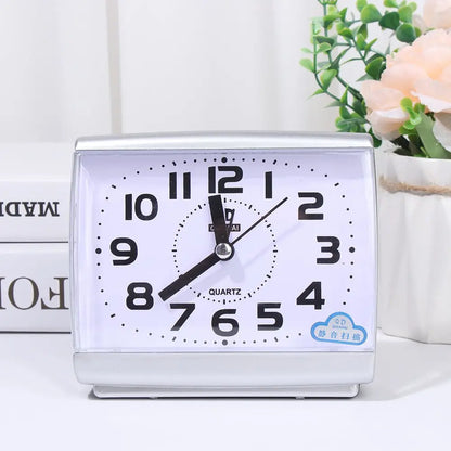 No Tick Number Square Alarm Clock Simple Quiet Quartz Clock Office Bedrooms Bedside Table Home Decor High Quality