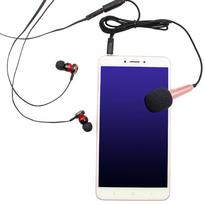 New 3.5mm Portable Stereo Studio Mic KTV Karaoke Mini Microphone For Smart Phone Laptop PC Desktop Handheld Audio Microphone