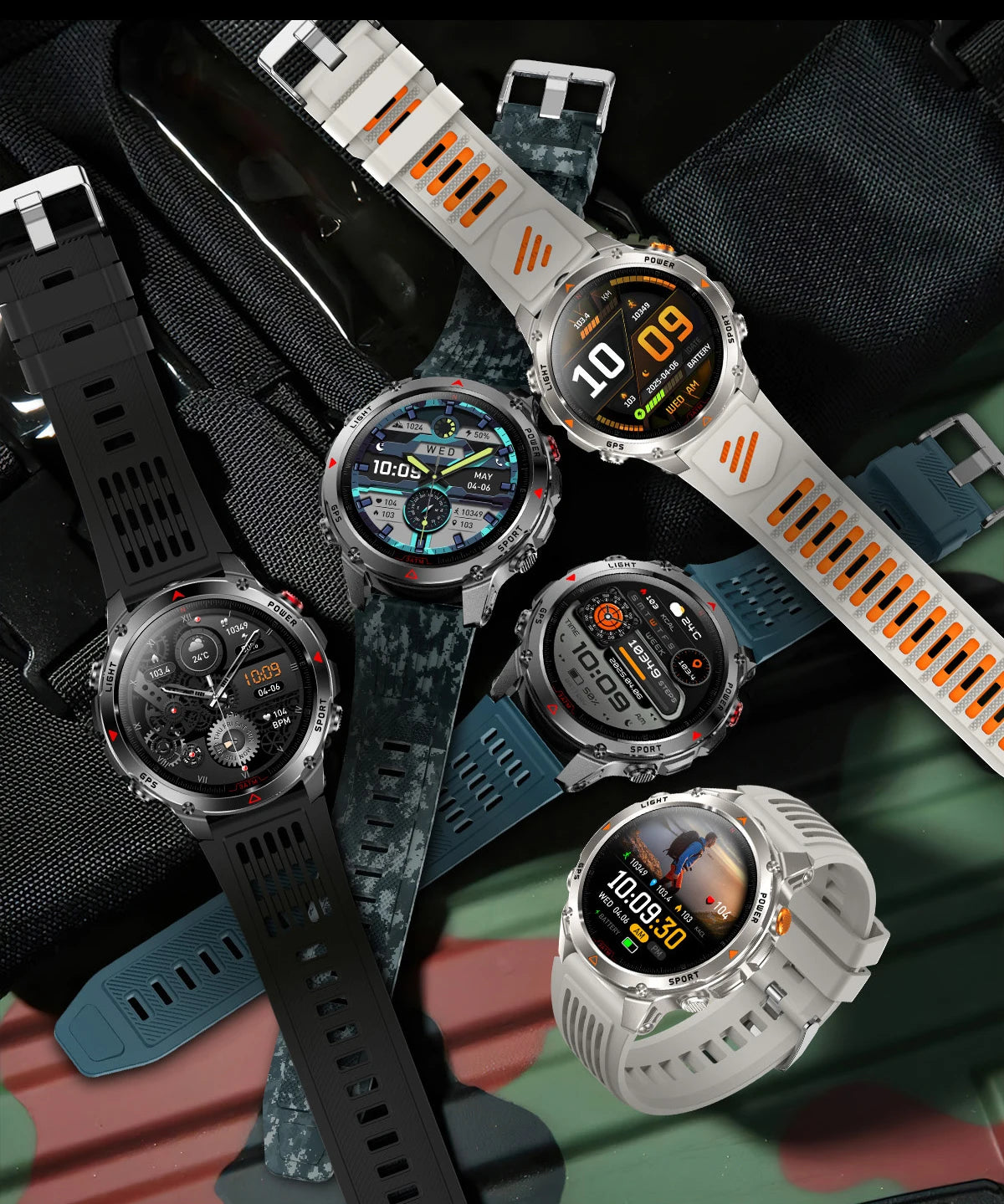 LIGE Smart Watch 2026 Gorąca Sprzedaż 1100mAh Wojskowy Wodoodporny Kompas Latarka LED Tryby Sportowe Męski Smartwatch Dla Android iOS