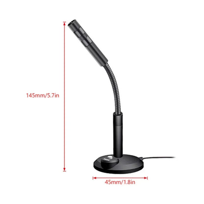 USB Desktop Microphone 3.5mm Omnidirectional PC Laptop Computer Mic for Computer Gaming Recording Chatting Singing Meeting