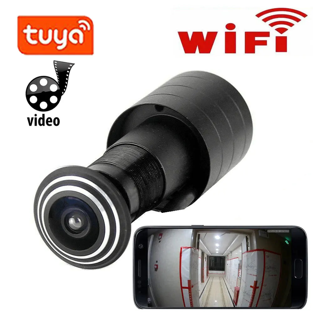 Tuya 5G Wifi Drzwi Wizjer Zabezpieczający 1080P HD Obiektyw 1.66mm Szerokokątny Rybie Oko Kamera Sieciowa CCTV Mini Wizjer do Drzwi P2P ONVIF